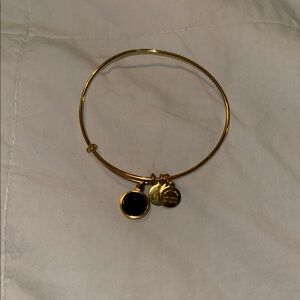 Alex and Ani Gold and Black Charm Bracelet